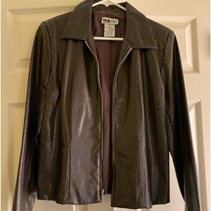 12 petit faux leather jacket